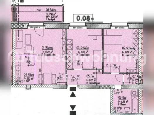 Wohnung zur Miete Tauschwohnung 1.180 € 3 Zimmer 80 m² 2. Geschoss Bornstedt Potsdam 14469