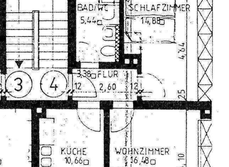 Wohnung zur Miete 290 € 2 Zimmer 51,4 m² 1. Geschoss frei ab sofort Knielohstraße 10 Ostvorstadt Plauen 08527