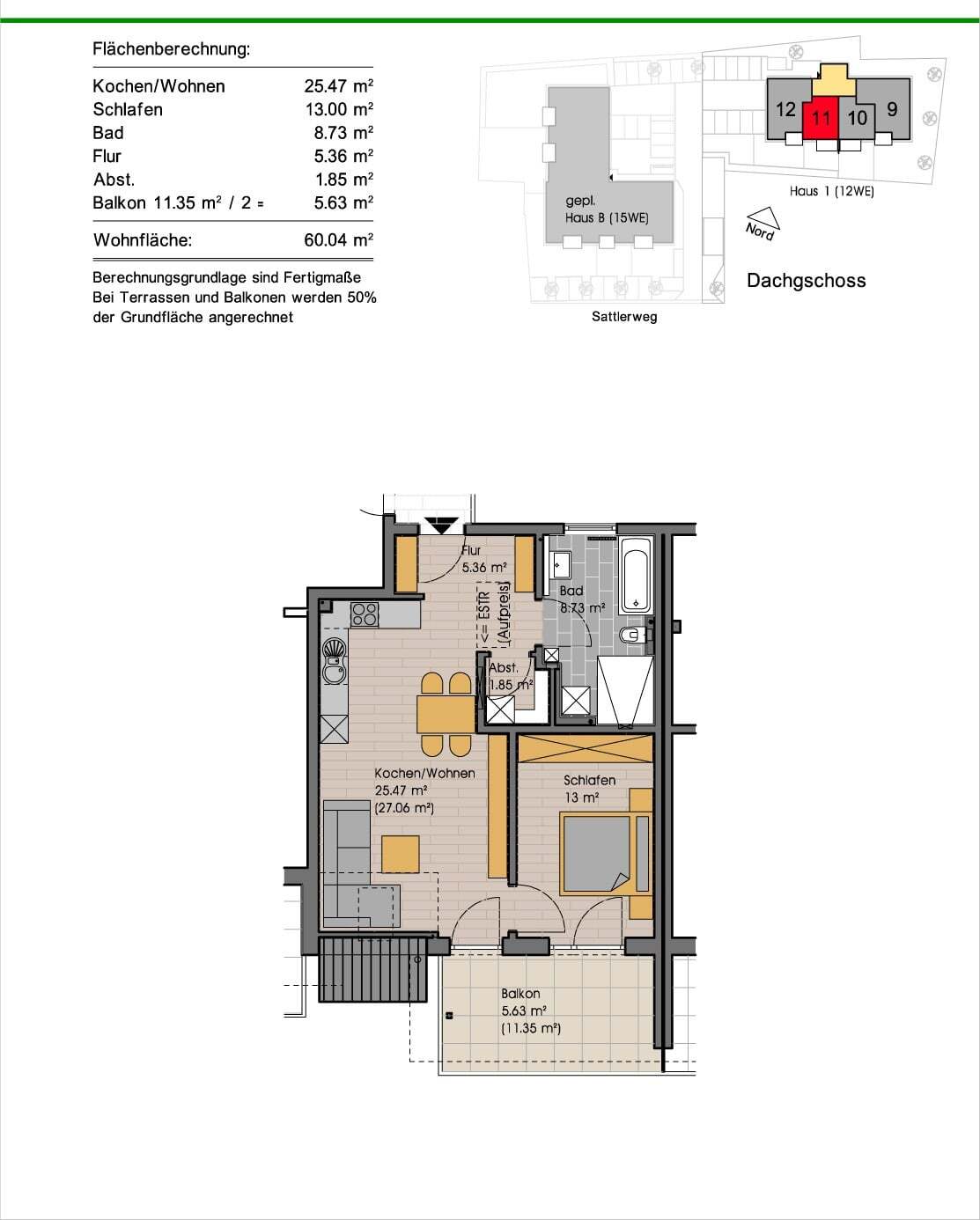 Wohnung zum Kauf provisionsfrei 239.000 € 2 Zimmer 60,1 m²<br/>Wohnfläche Egg Egg 87743