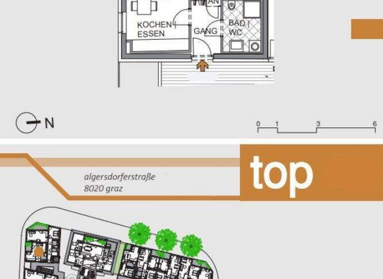 Studio zur Miete 458 € 1 Zimmer 2. Geschoss Algersdorfer Straße Eggenberg Graz 8020