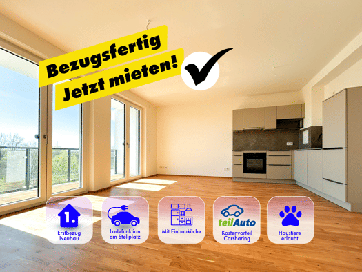 Wohnung zur Miete - Erstbezug 1.012 € 3 Zimmer 61 m² 3. Geschoss frei ab sofort Friedrich-Bosse-Straße 69 Möckern Leipzig 04159