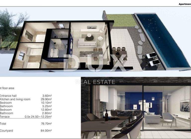 Wohnung zum Kauf 502.090 € 3 Zimmer Povljana 23249