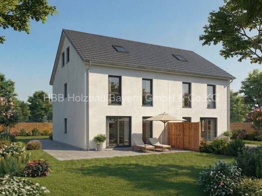 Doppelhaushälfte zum Kauf provisionsfrei 442.334 € 4 Zimmer 110 m² 185 m² Grundstück Ahornstraße Oberachdorf 93086