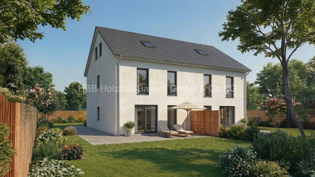Doppelhaushälfte zum Kauf provisionsfrei 442.334 € 4 Zimmer 110 m² 185 m² Grundstück Ahornstraße Oberachdorf 93086