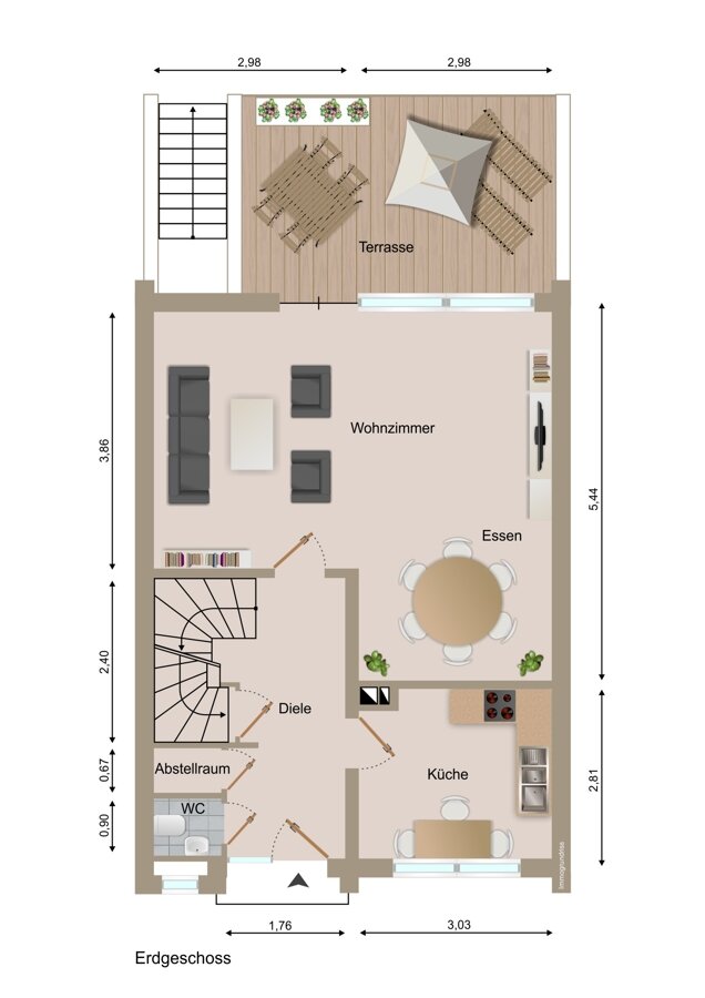 Reihenmittelhaus zum Kauf provisionsfrei 165.000 € 4 Zimmer 96 m²<br/>Wohnfläche 189 m²<br/>Grundstück Walsrode Walsrode 29664