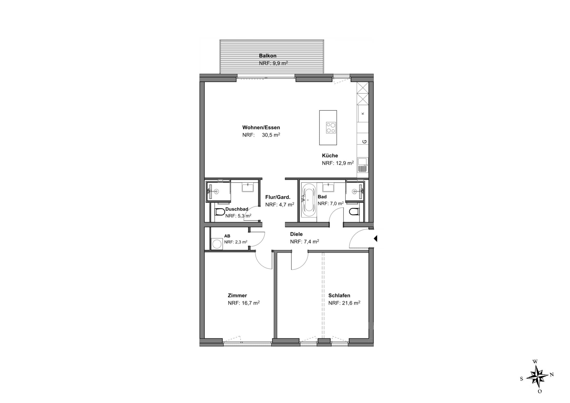 Studio zum Kauf provisionsfrei 828.000 € 3 Zimmer 113,4 m²<br/>Wohnfläche 2.<br/>Geschoss Fuhlsbüttel Hamburg 22335