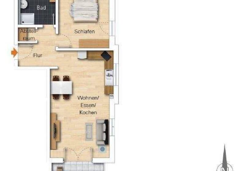 Wohnung zur Miete - Erstbezug 580 € 2 Zimmer 60 m² 1. Geschoss frei ab sofort Kurt-von-Unruh-Straße 12 Roding 93426