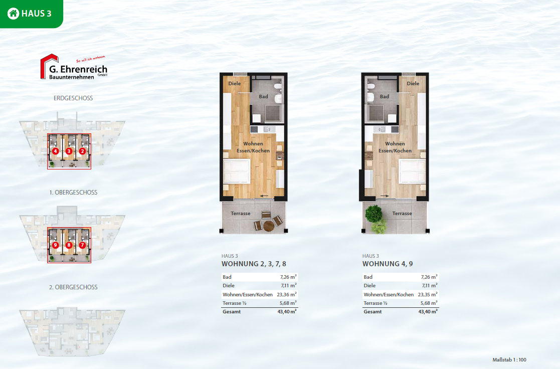 Wohnung zum Kauf provisionsfrei 2 Zimmer 43,3 m²<br/>Wohnfläche EG<br/>Geschoss ab sofort<br/>Verfügbarkeit Am Retzer Schübl 2 Steinberg Steinberg am See 92449