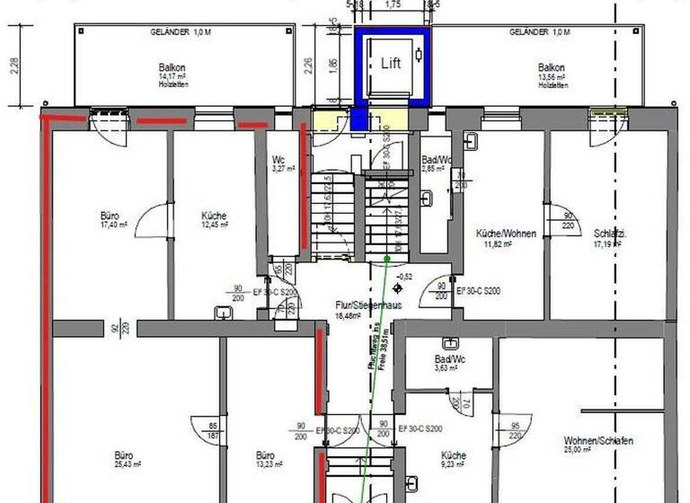 Bürofläche zur Miete provisionsfrei 840 € 72 m² Bürofläche Wienerstr. 29 Linz 4020