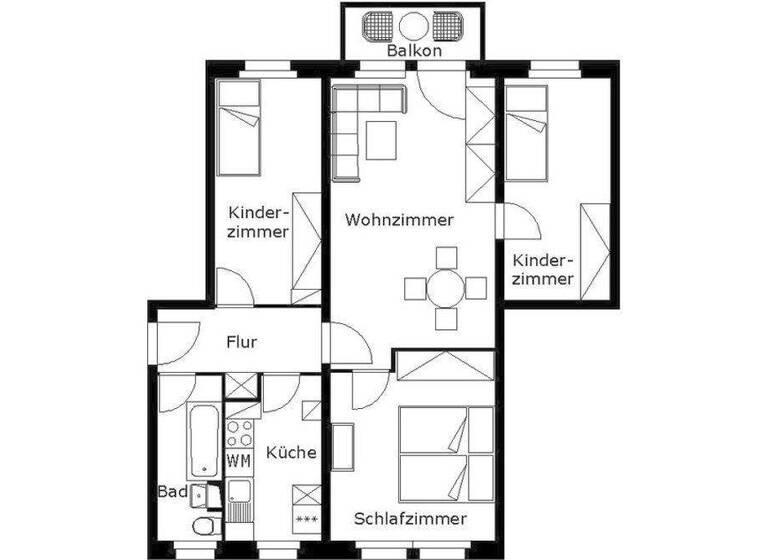 Wohnung zur Miete 380 € 4 Zimmer 69,9 m² 2. Geschoss Wilhelm-Goette-Straße 20 Reusa Plauen 08529