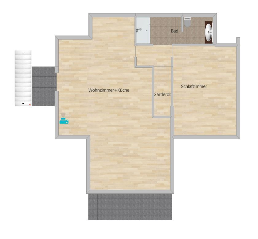 Studio zur Miete 950 € 2 Zimmer 80 m²<br/>Wohnfläche 1.<br/>Geschoss 01.04.2025<br/>Verfügbarkeit Am Langen Bach 25 Vöhringen Vöhringen 89269