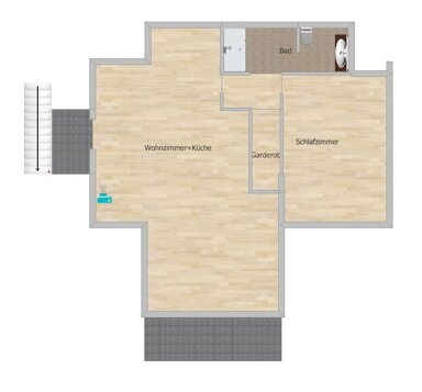 Studio zur Miete 950 € 2 Zimmer 80 m² 1. Geschoss frei ab 01.04.2025 Am Langen Bach 25 Vöhringen Vöhringen 89269