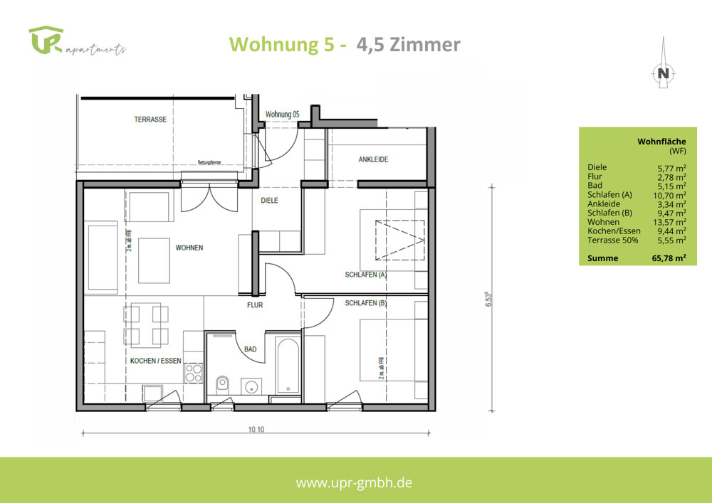 Wohnung zum Kauf 424.900 € 3,5 Zimmer 65,8 m²<br/>Wohnfläche Löchgau 74369