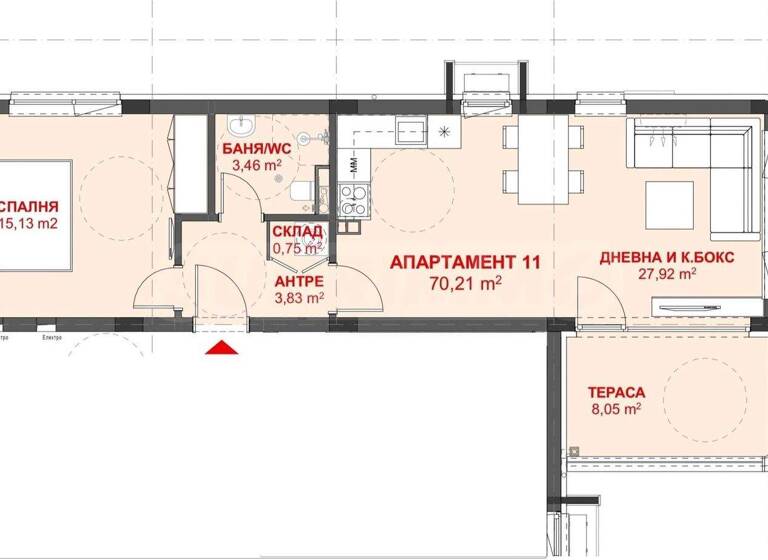 Studio zum Kauf 159.000 € 2 Zimmer 78,7 m² Chernomorets