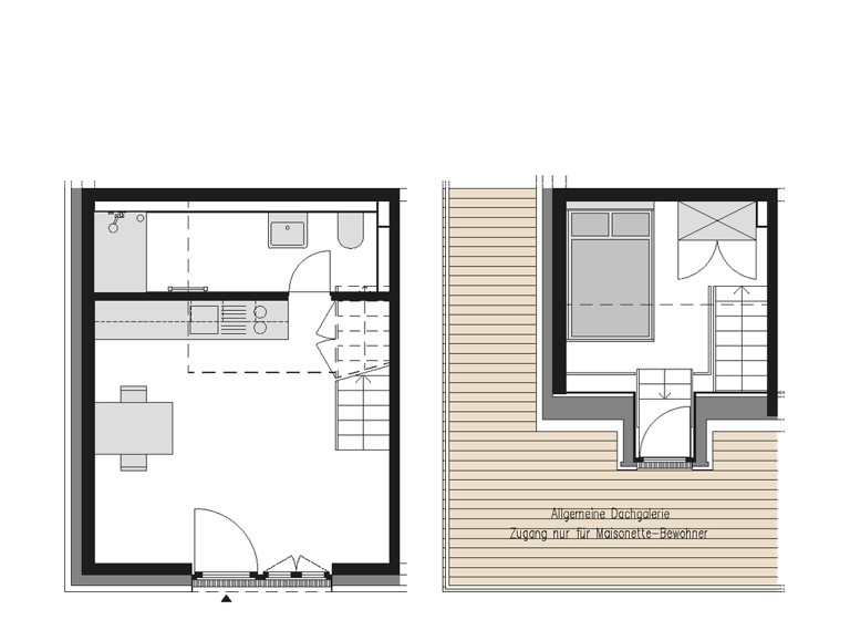 Maisonette zur Miete 765 € 1,5 Zimmer 35,4 m² 3. Geschoss frei ab sofort Abraham 12 Innenstadt Oldenburg 26122