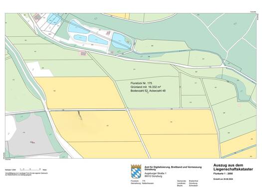Landwirtschaftliche Fläche zum Kauf 114.324 € 16.332 m² Nattenhausen Breitenthal 86488