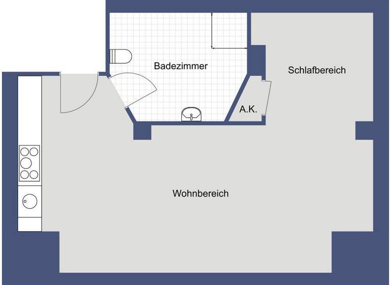 Studio zum Kauf 107.000 € 1 Zimmer 38 m² 3. Geschoss Hilden 40721