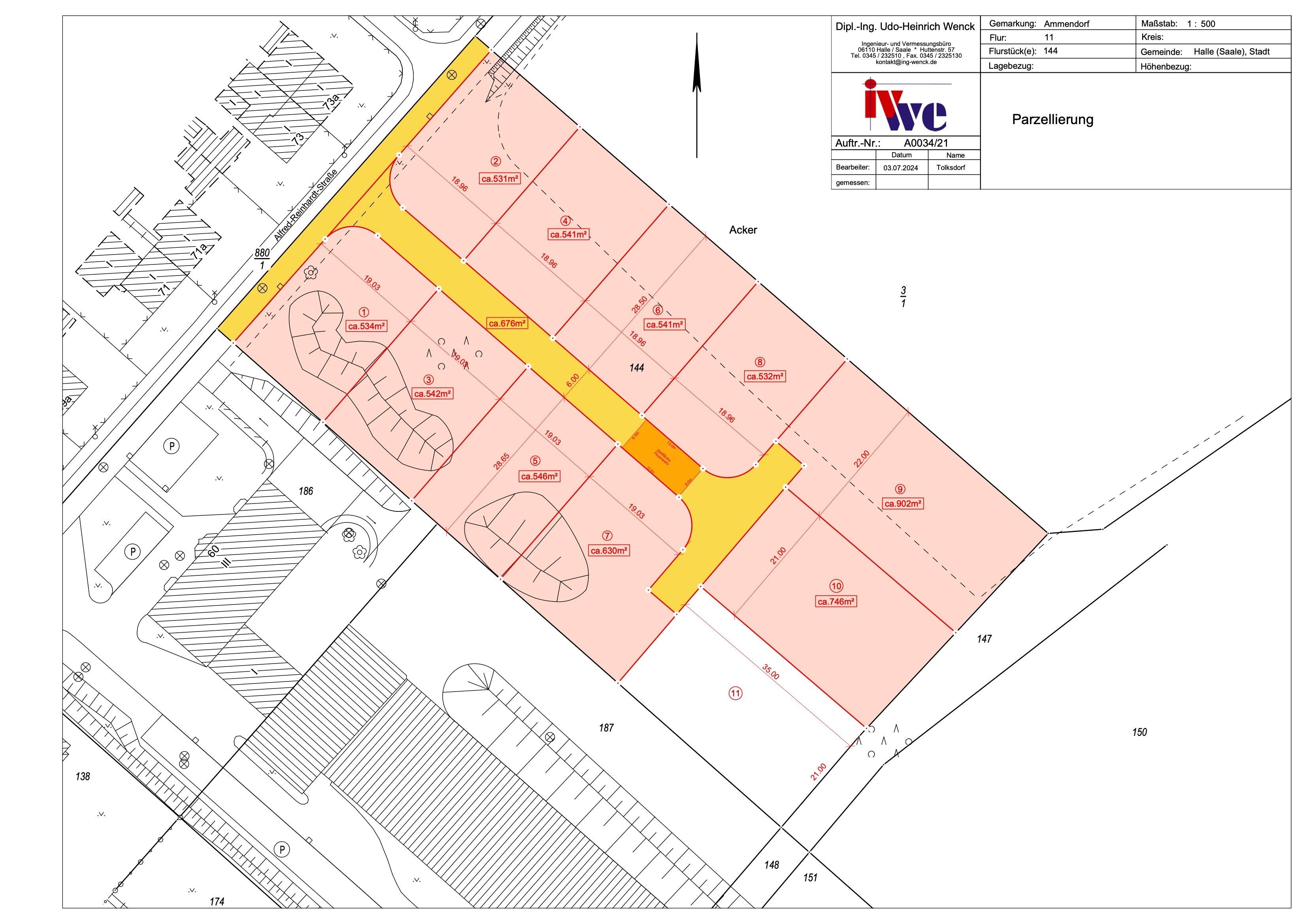 Grundstück zum Kauf provisionsfrei 120.120 € 546 m²<br/>Grundstück Alfred-Reinhardt-Straße Radewell / Osendorf Halle (Saale) 06132