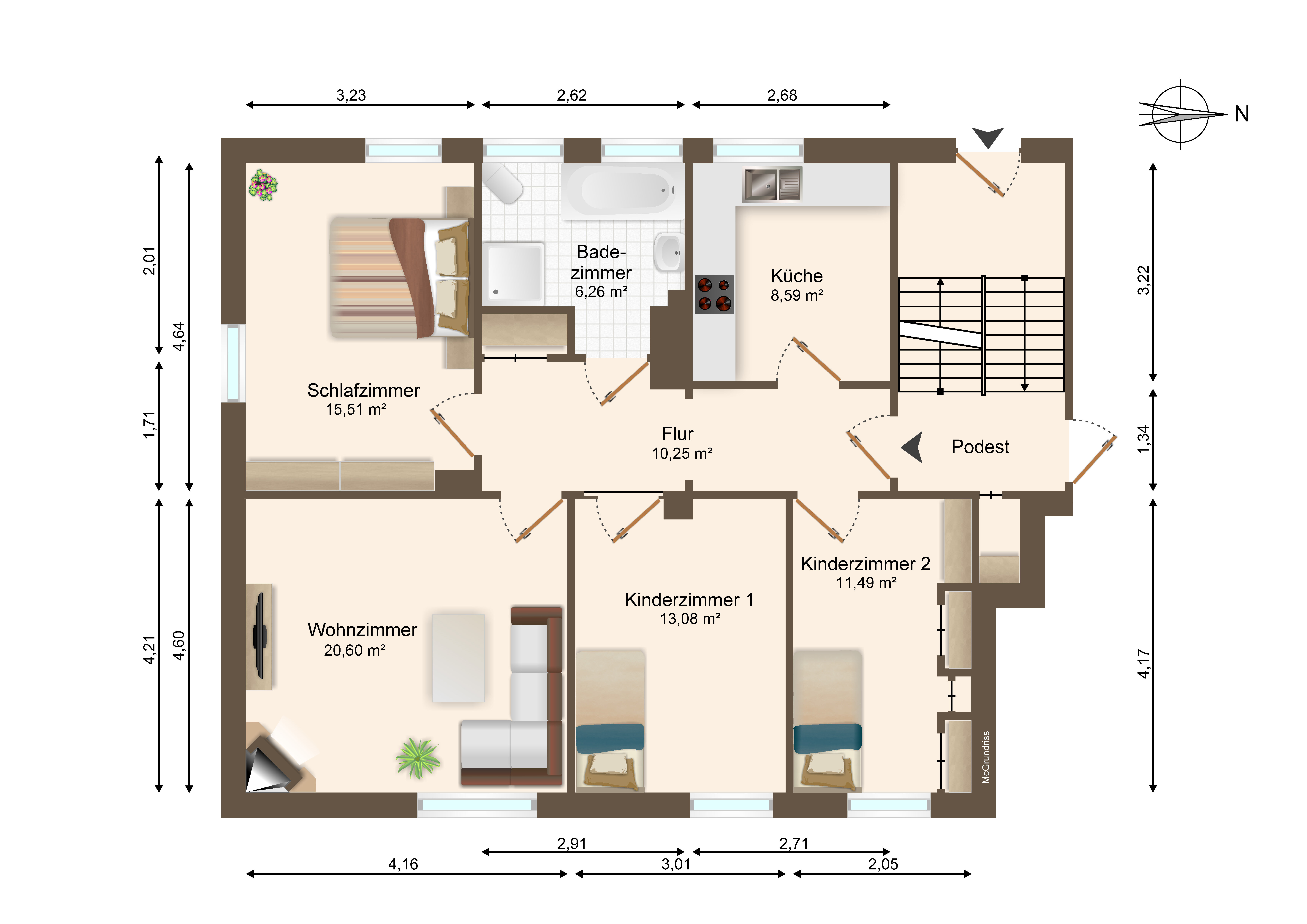 Wohnung zum Kauf 89.400 € 4 Zimmer 85,8 m²<br/>Wohnfläche Schönebeck Schönebeck 39218