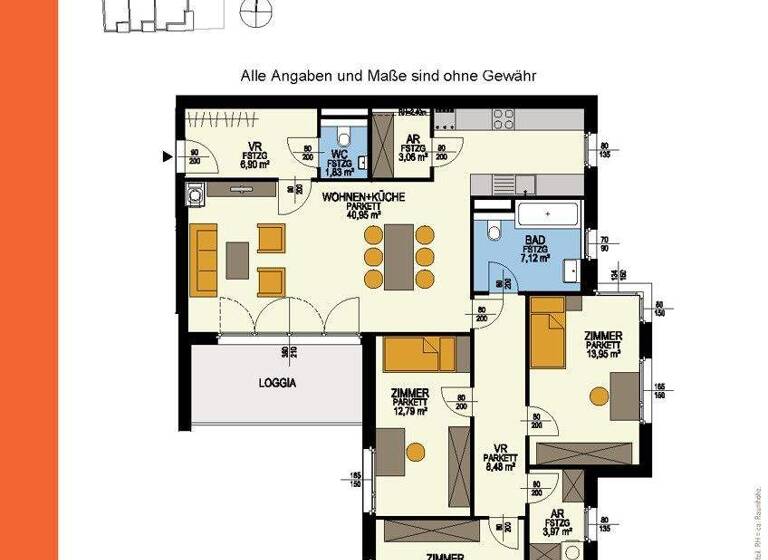Wohnung zum Kauf 999.000 € 4 Zimmer 128,1 m² Wien 1070