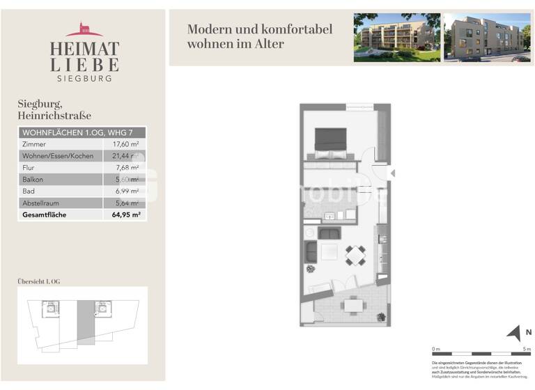 Wohnung zum Kauf 360.000 € 2 Zimmer 65 m²<br/>Wohnfläche 1.<br/>Geschoss Siegburg Siegburg 53721
