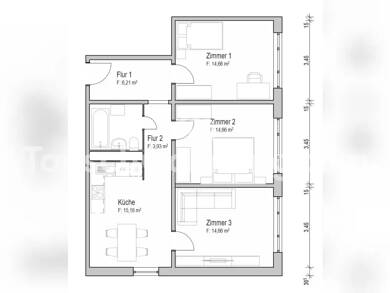 Wohnung zur Miete Tauschwohnung 400 € 3 Zimmer 70 m² 2. Geschoss Potsdam West Potsdam 14471