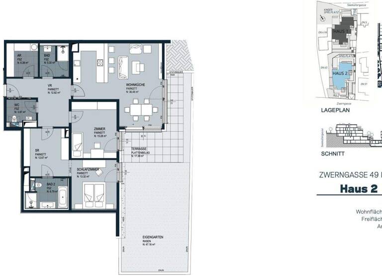 Wohnung zum Kauf - Erstbezug 997.554 € 3 Zimmer 115,4 m² Zwerngasse Wien 1170