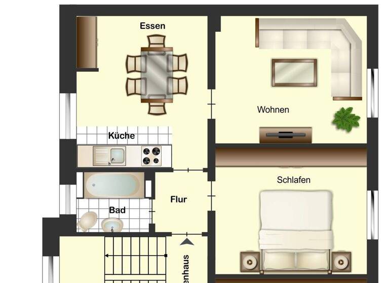 Wohnung zur Miete 570 € 2 Zimmer 55 m² Liegnitzer Str. 1 Barmen Wuppertal / Wichlinghausen 42277
