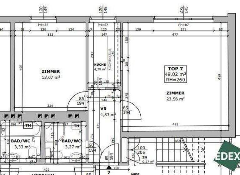 Büro zur Miete 405 € 2 Zimmer Wien 1180