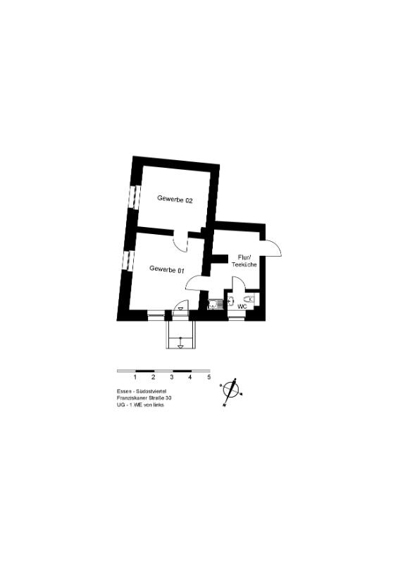 Bürofläche zur Miete provisionsfrei 9,01 € 38,2 m²<br/>Bürofläche Franziskanerstr. 30 Südostviertel Essen 45139