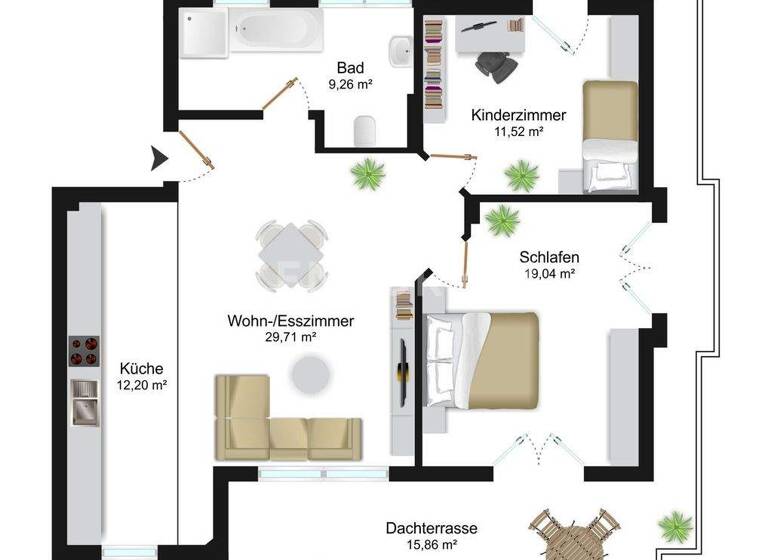 Penthouse zum Kauf 575.000 € 3 Zimmer 97,6 m² 3. Geschoss Hochheim 65239