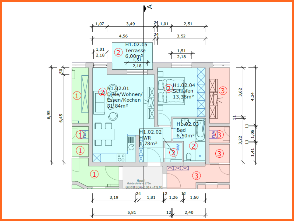 Wohnung zum Kauf als Kapitalanlage geeignet 321.450 € 2 Zimmer 58 m²<br/>Wohnfläche Bad Kreuznach Bad kreuznach 55543