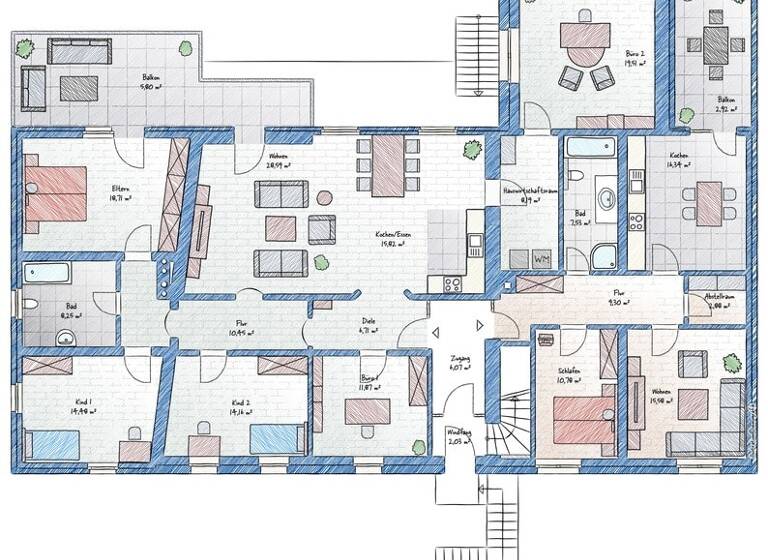 Mehrfamilienhaus zum Kauf 699.000 € 15 Zimmer 412 m² 977 m² Grundstück Herdern Hohentengen 79801