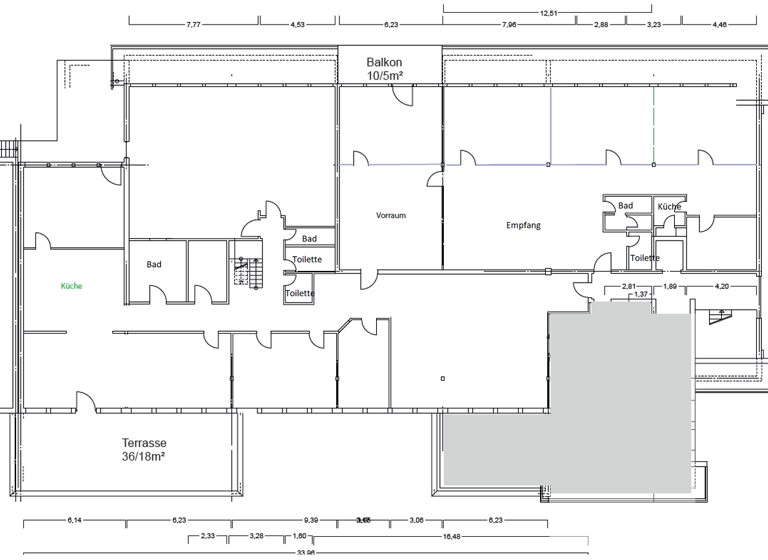 Bürofläche zur Miete 11 € 15 Zimmer 700 m² Bürofläche St. Georgen Freiburg im Breisgau 79111