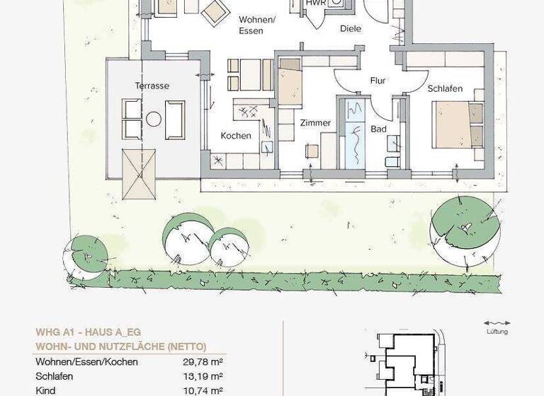 Wohnung zum Kauf - Neubau provisionsfrei 527.060 € 3 Zimmer 79,1 m² EG frei ab 31.03.2028 Volbehrstraße 11 Spitalhof Nürnberg 90491