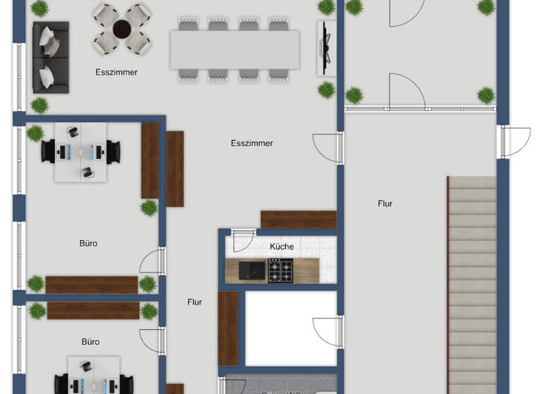 Bürofläche zur Miete 960 € 3 Zimmer 101,2 m² Bürofläche Industriestraße 7a Waldbüttelbrunn 97297