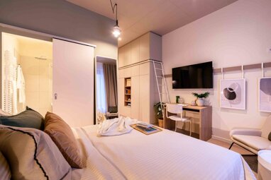 Wohnung zur Miete Wohnen auf Zeit 1.539 € 1 Zimmer 26 m² frei ab sofort Voltastraße Bockenheim Frankfurt am Main 60486