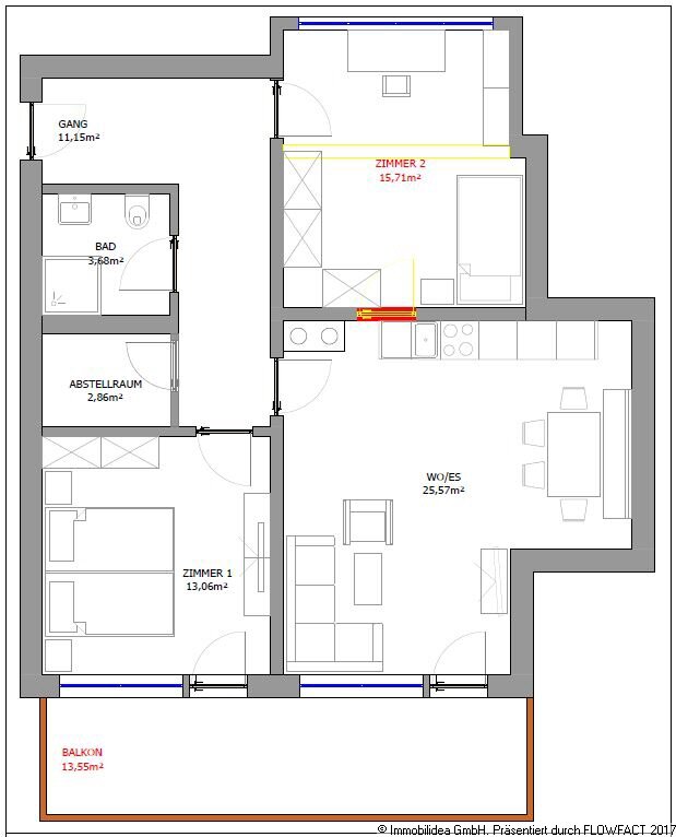 Wohnung zum Kauf 3 Zimmer 72 m²<br/>Wohnfläche 5.<br/>Geschoss Innsbruck Innsbruck 6020