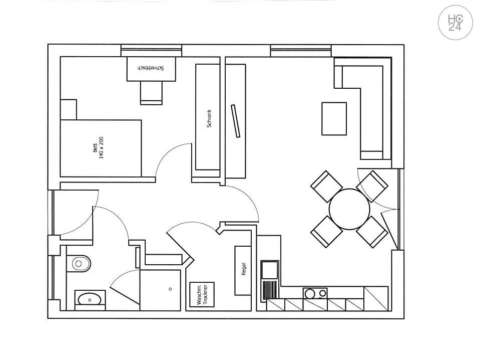 Wohnung zur Miete Wohnen auf Zeit 1.250 € 2 Zimmer 48 m²<br/>Wohnfläche 15.03.2025<br/>Verfügbarkeit Haunstetten - Nord Augsburg 86179