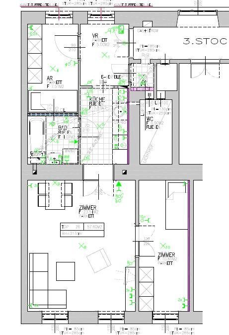 Wohnung zur Miete 535 € 2,5 Zimmer 57,6 m²<br/>Wohnfläche 3.<br/>Geschoss Wien 1140