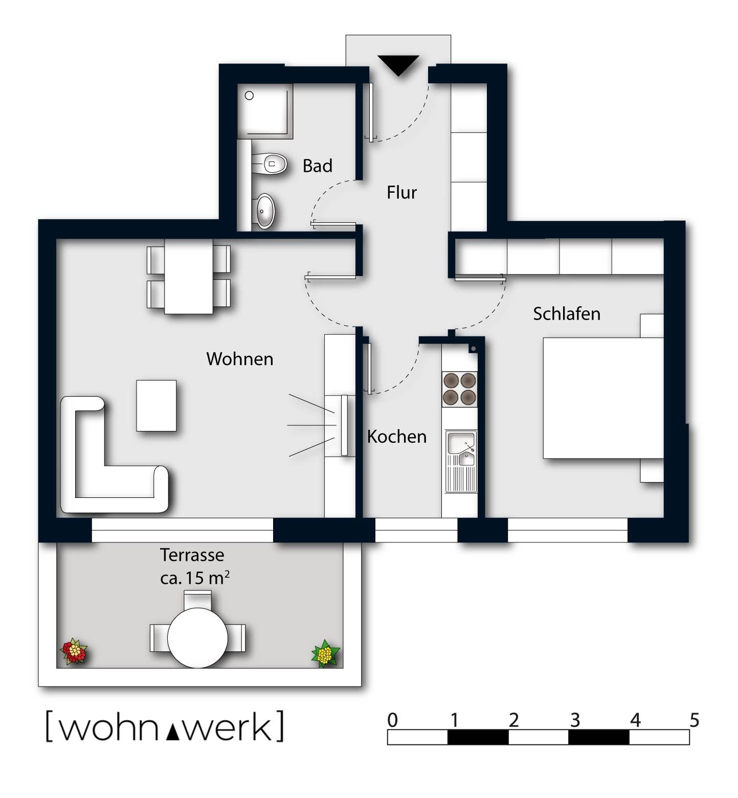 Terrassenwohnung zur Miete 1.000 € 2 Zimmer 62,5 m²<br/>Wohnfläche EG<br/>Geschoss 01.02.2025<br/>Verfügbarkeit Friedhofsweg 9 Quickborn 25451