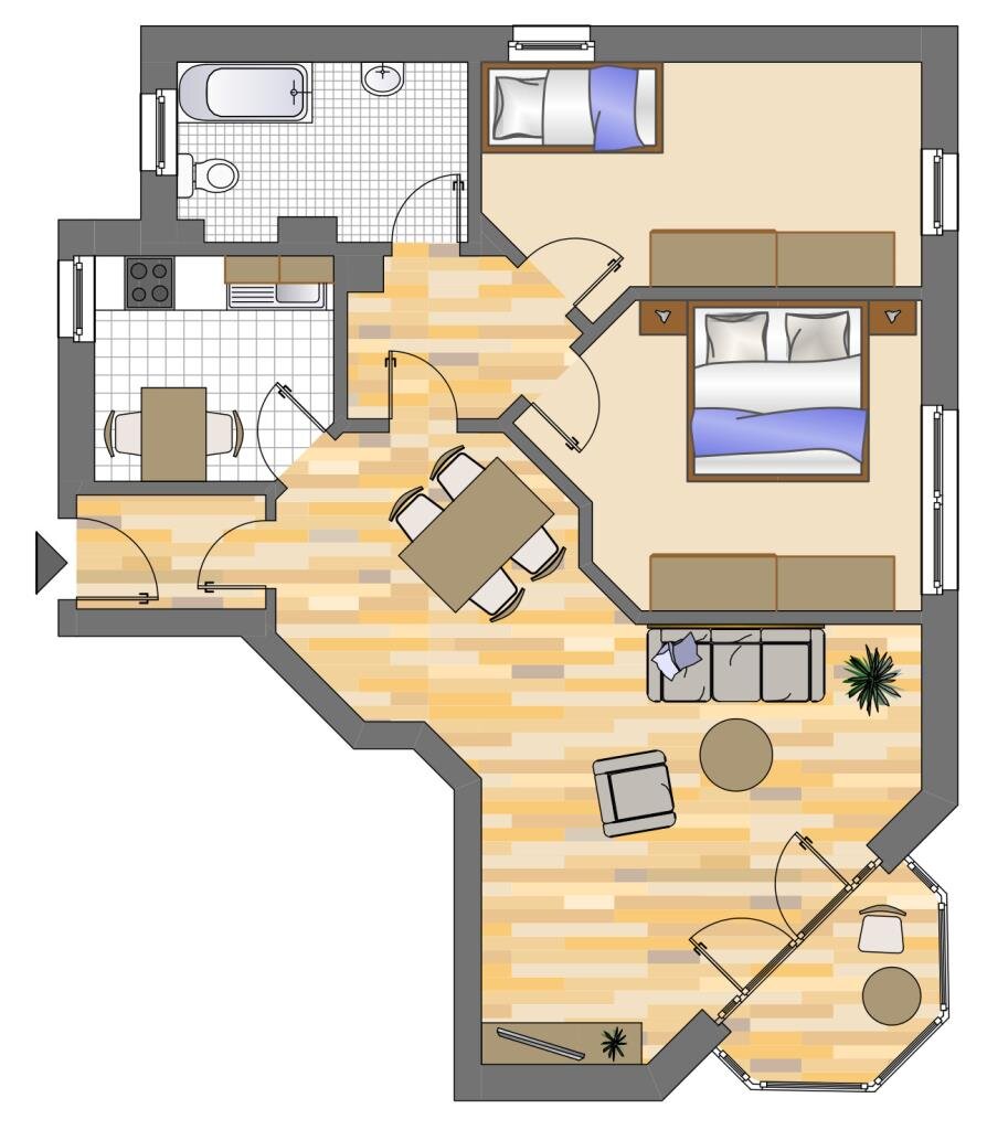 Wohnung zur Miete nur mit Wohnberechtigungsschein 394 € 3 Zimmer 78,5 m²<br/>Wohnfläche EG<br/>Geschoss Wörthstraße 62 Hallerey Dortmund 44149