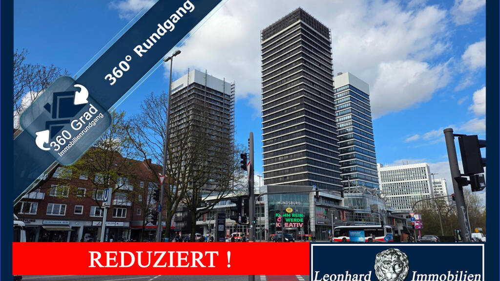 Wohnung zum Kauf 298.000 € 2 Zimmer 68 m² 14. Geschoss Hamburger Straße 3 Barmbek-Süd Hamburg / Barmbek-Süd 22083