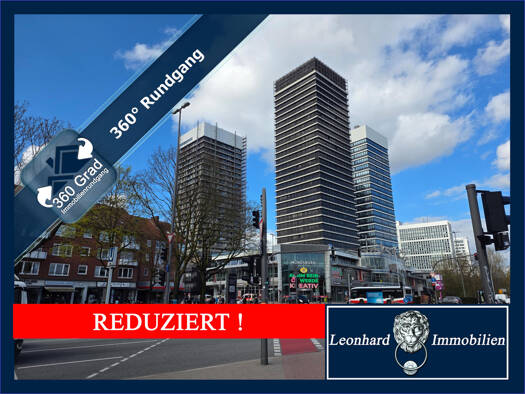 Wohnung zum Kauf 298.000 € 2 Zimmer 68 m² 14. Geschoss Hamburger Straße 3 Barmbek-Süd Hamburg 22083