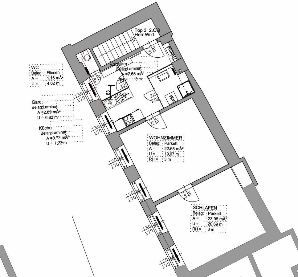 Wohnung zur Miete 497 € 2 Zimmer 64 m²<br/>Wohnfläche 2.<br/>Geschoss 01.02.2025<br/>Verfügbarkeit Krems an der Donau Krems an der Donau 3500