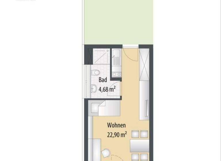 Wohnung zur Miete 470 € 1 Zimmer 30 m² EG frei ab 01.05.2026 Haidenhof-Süd Passau 94032