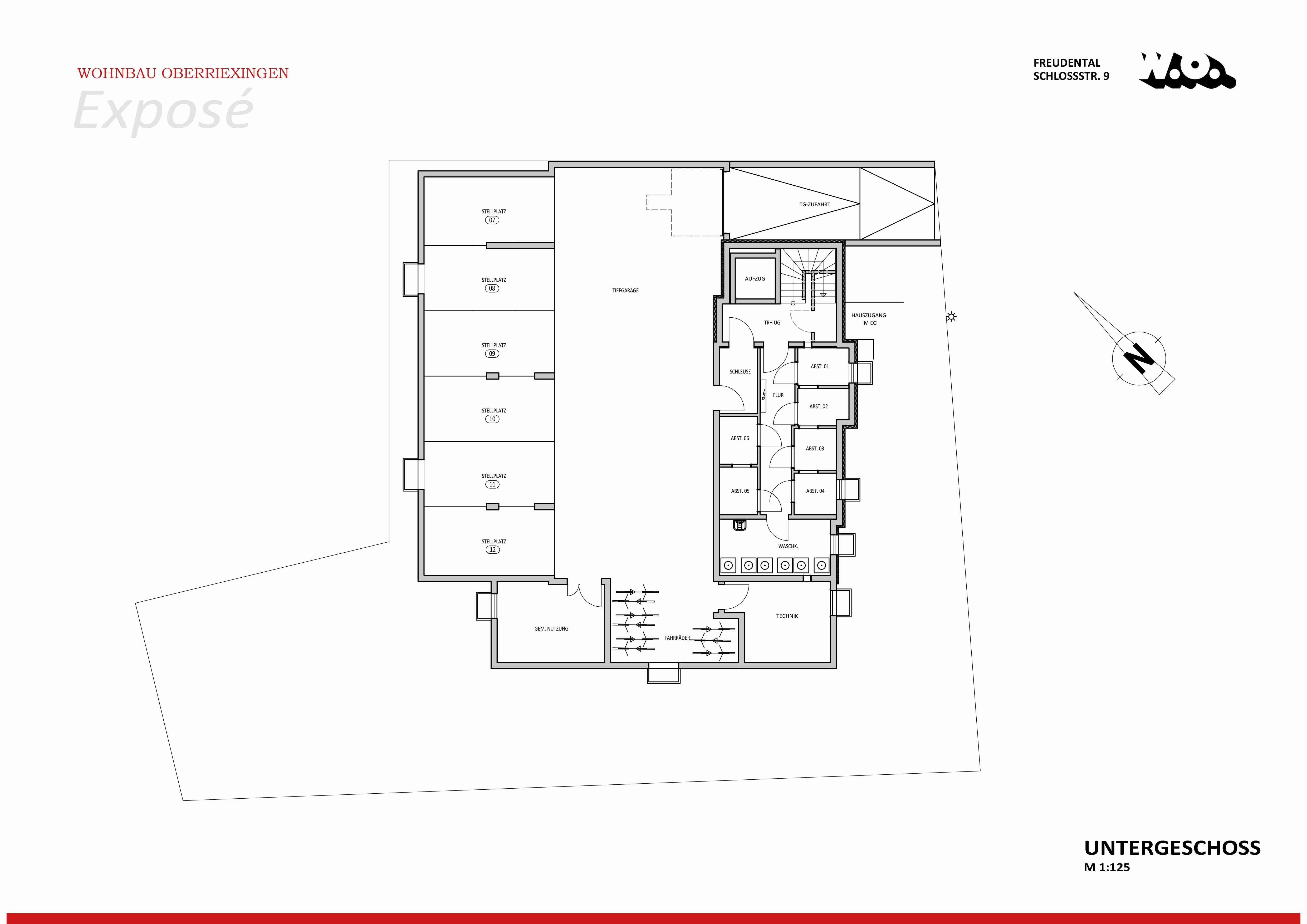 Tiefgaragenstellplatz zur Miete provisionsfrei 65 € Freudental 74392