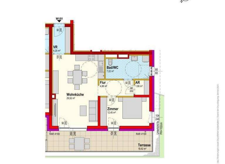 Wohnung zur Miete 523 € 2 Zimmer 60,2 m² EG frei ab 30.06.2026 Reinsberg 3264