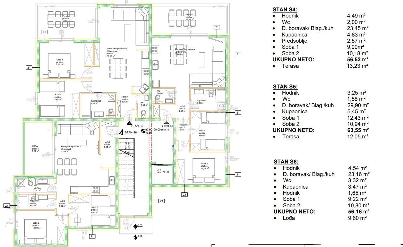 Wohnung zum Kauf 211.000 € 2 Zimmer 66 m²<br/>Wohnfläche EG<br/>Geschoss Ciovo Okrug Gornji