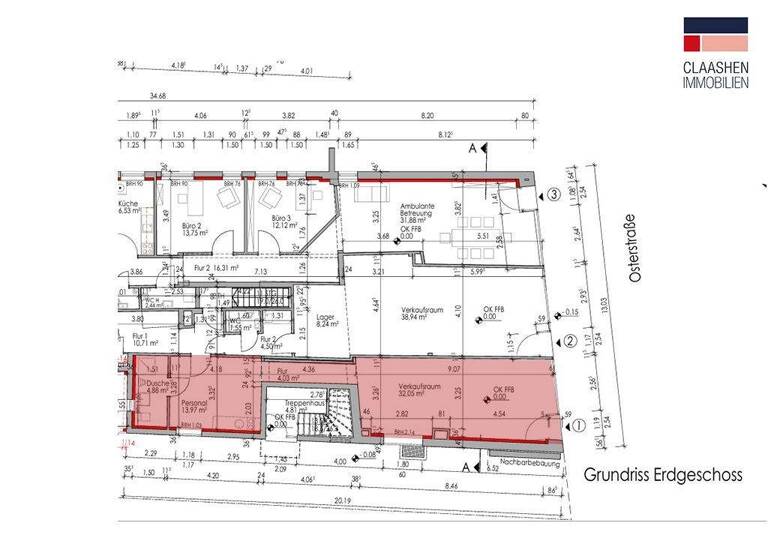 Laden zur Miete 690 € Norden 26506